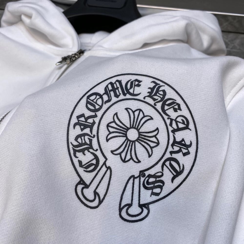 Chrome Hearts Jacket Classic Horseshoe in White