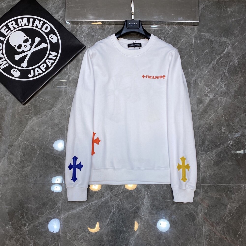 Chrome Hearts Hoodie 3 Color CROSS in White