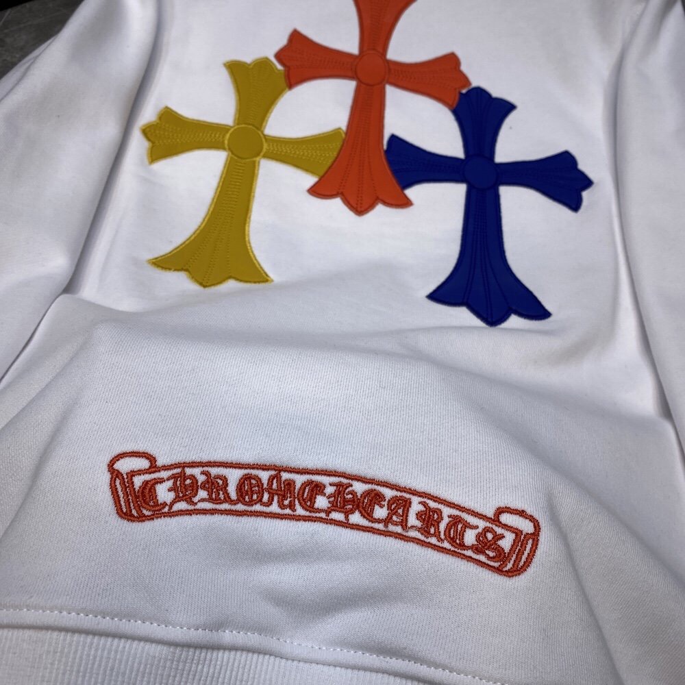 Chrome Hearts Hoodie 3 Color CROSS in White