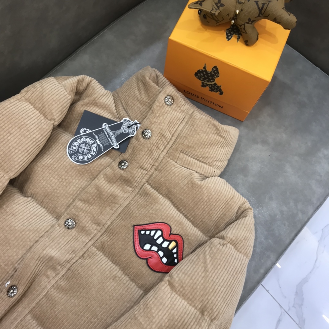 Chrome Hearts Down Jacket Puffer in Brown