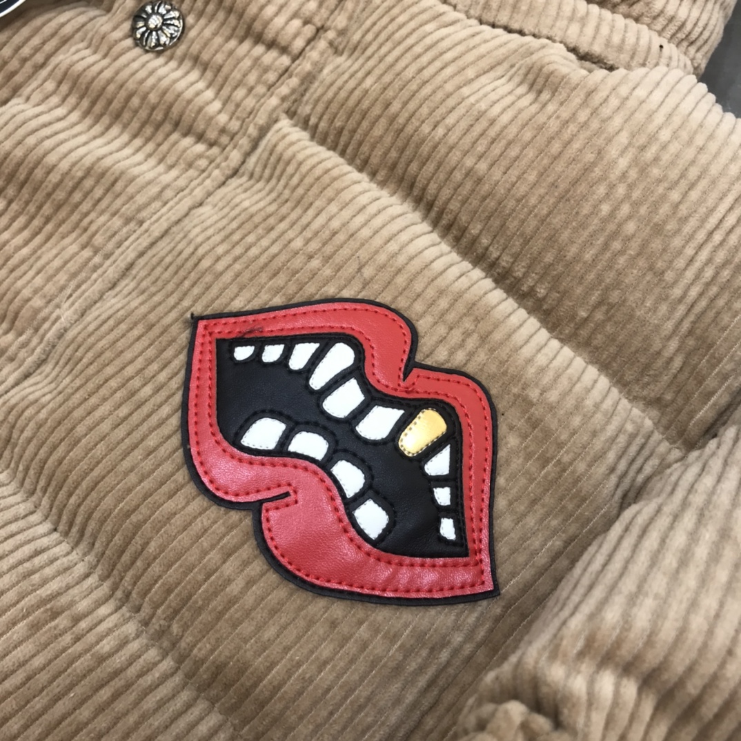 Chrome Hearts Down Jacket Puffer in Brown