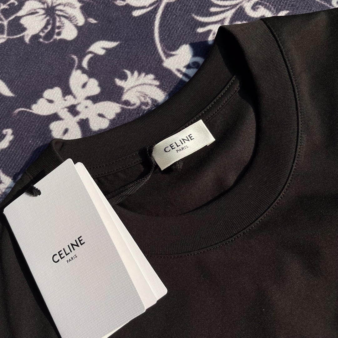 Celine T-shirt Cotton in Black
