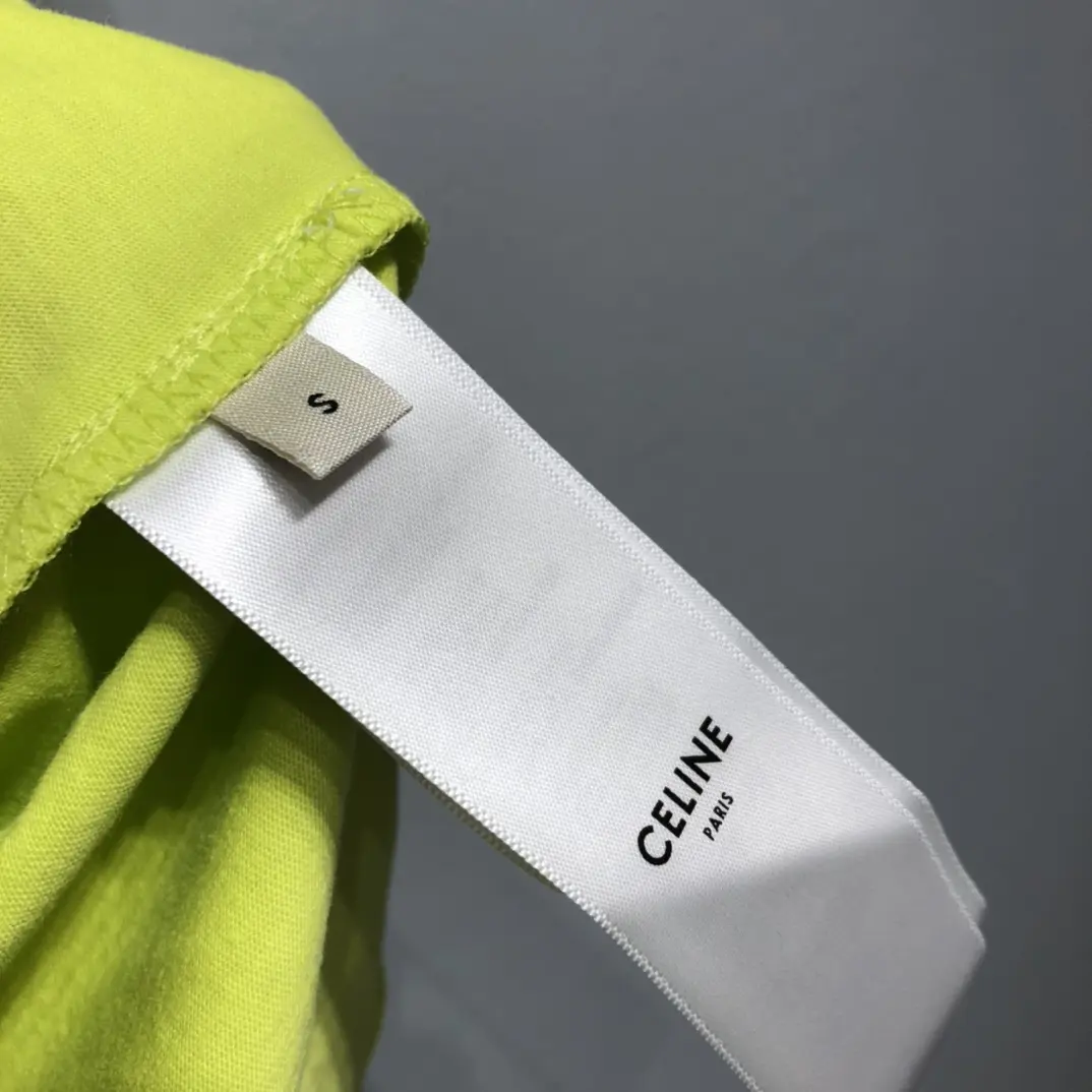 CELINE 2022SS new arrival T-shirt in yellow
