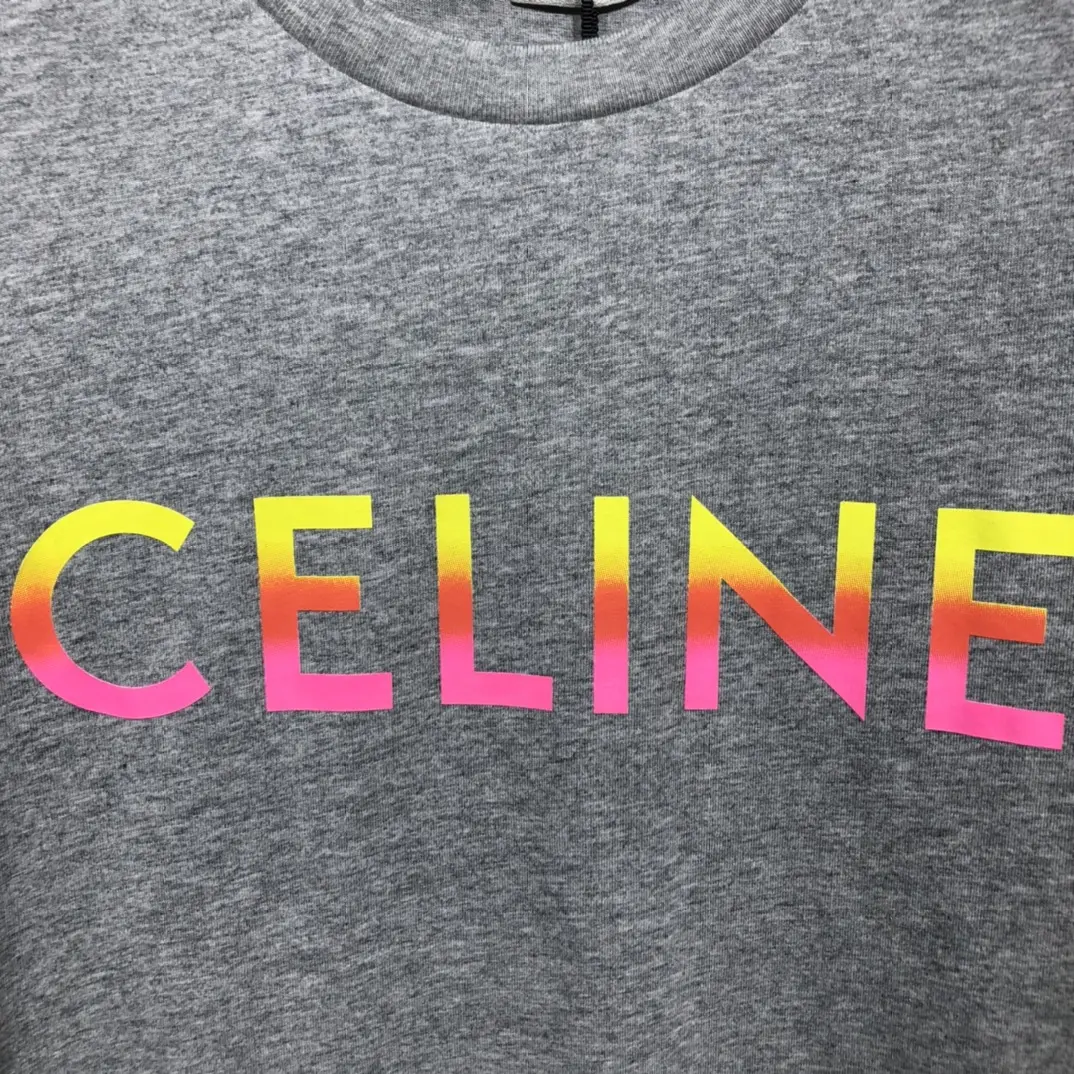 CELINE 2022SS new arrival T-shirt in grey