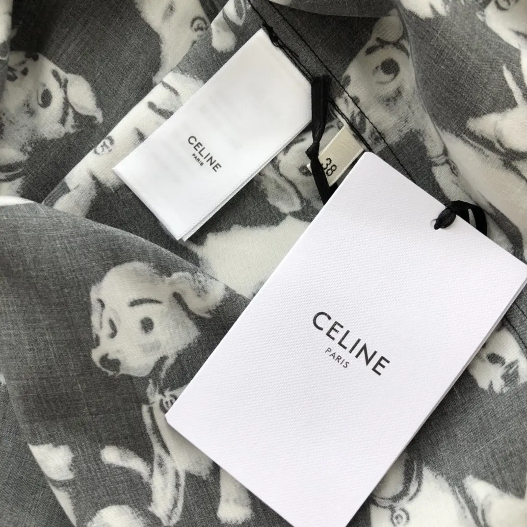 CELINE 2022ss fashion shirt in black