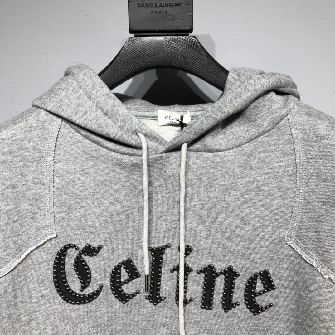 CELINE 2022FW fashion hoodies in grey