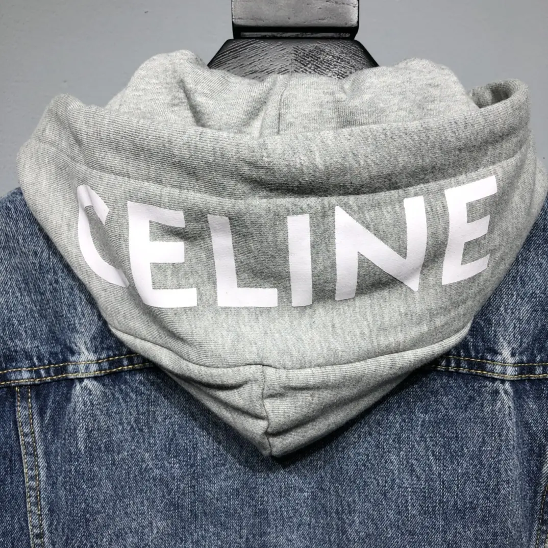 CELINE 2022 Denim jacket in blue&white