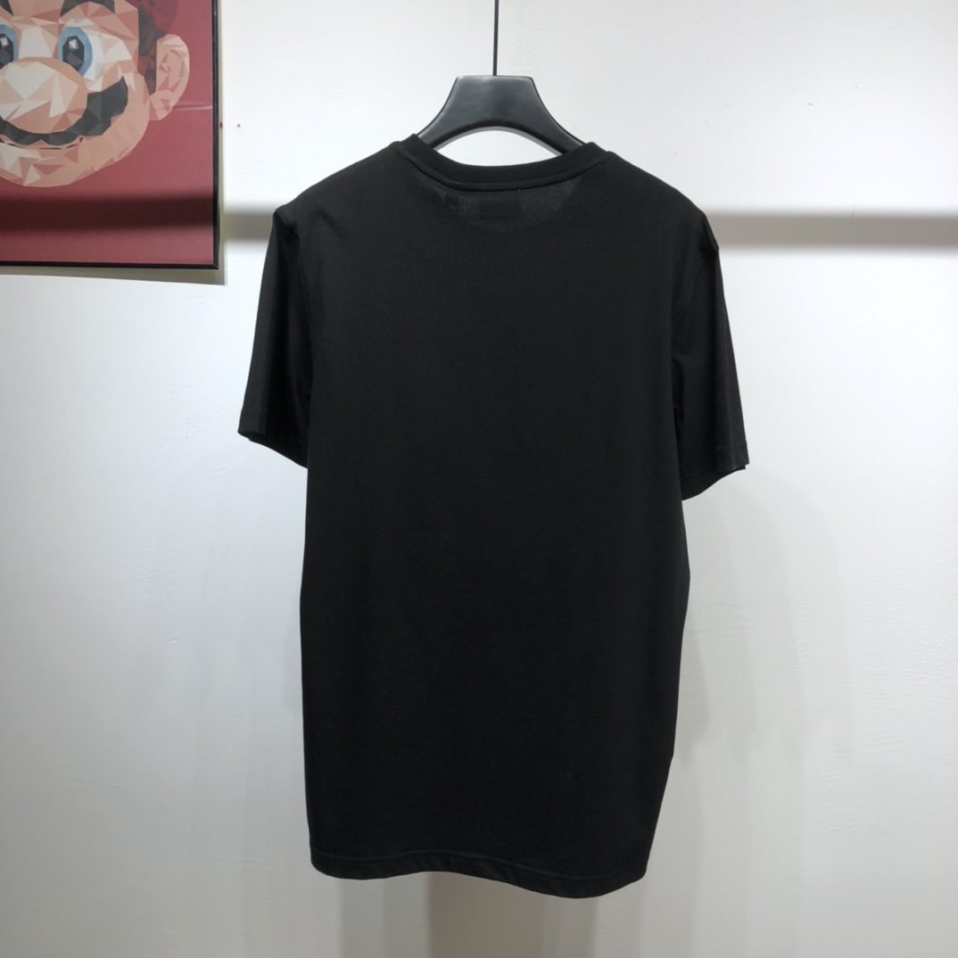 Burberry T-shirt Monogram Motif Cotton in Black