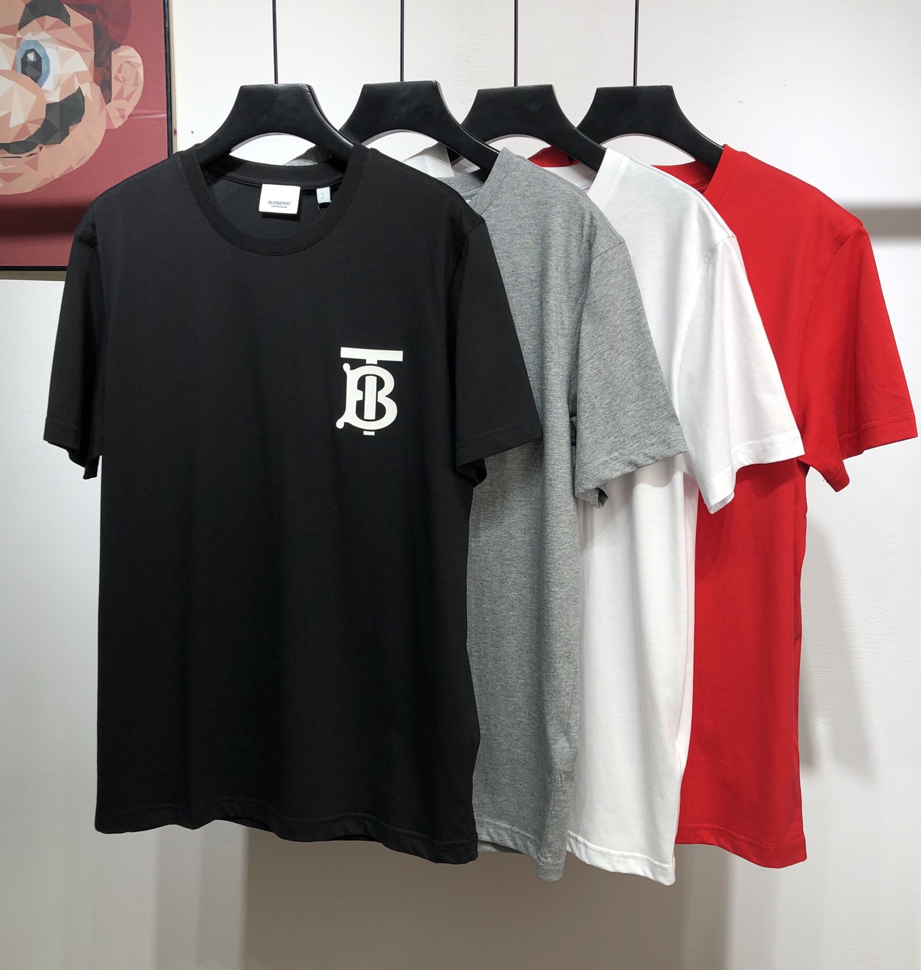 Burberry T-shirt Monogram Motif Cotton in Black