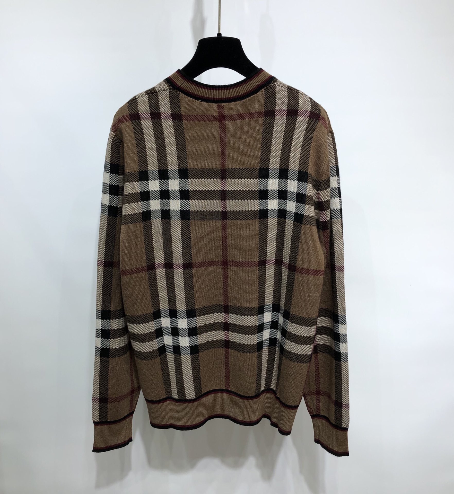 Burberry Sweatshirt Check Cashmere Jacquard