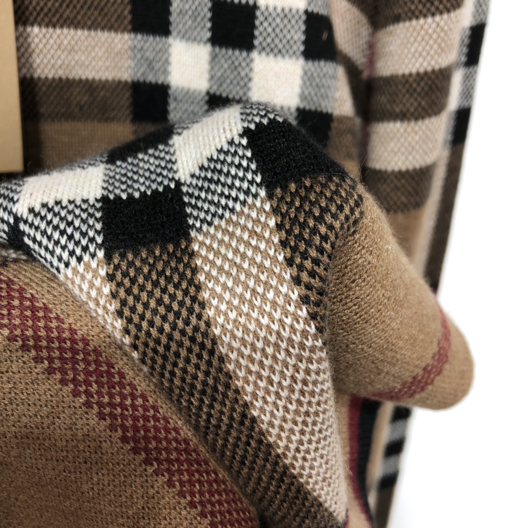 Burberry Sweatshirt Check Cashmere Jacquard