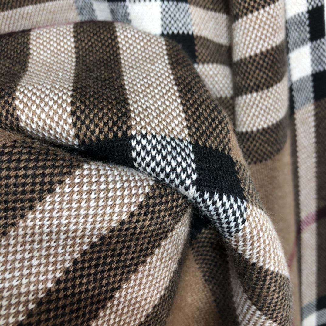 Burberry Sweatshirt Check Cashmere Jacquard