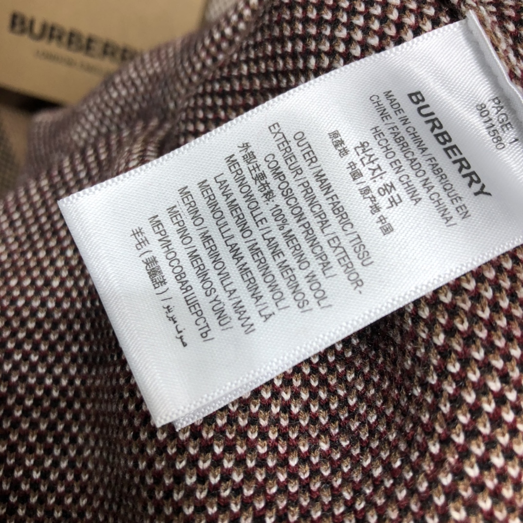 Burberry Sweatshirt Check Cashmere Jacquard