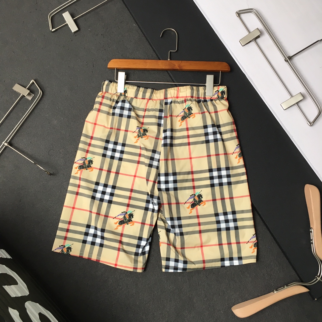 Burberry Shorts Check Drawcord Swim in Brown