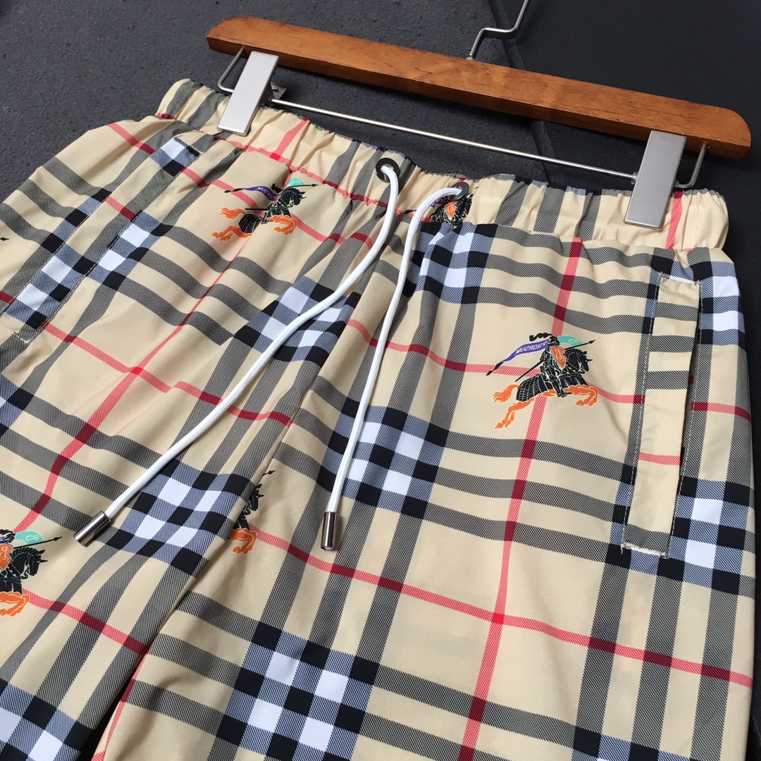 Burberry Shorts Check Drawcord Swim in Brown