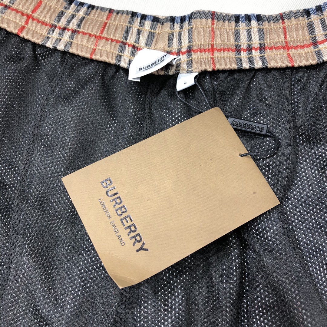 Burberry Shorts Check Drawcord Swim