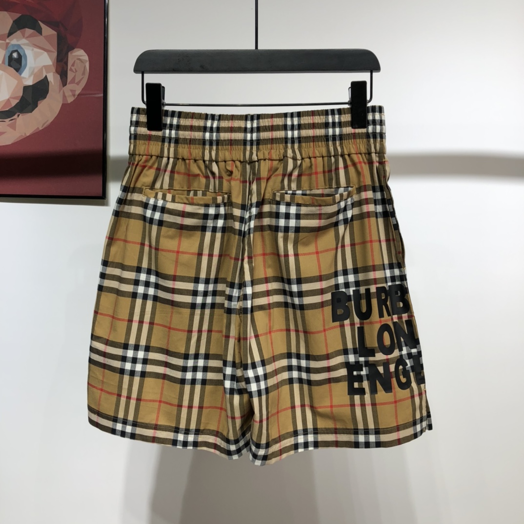 Burberry Shorts Check Drawcord Swim