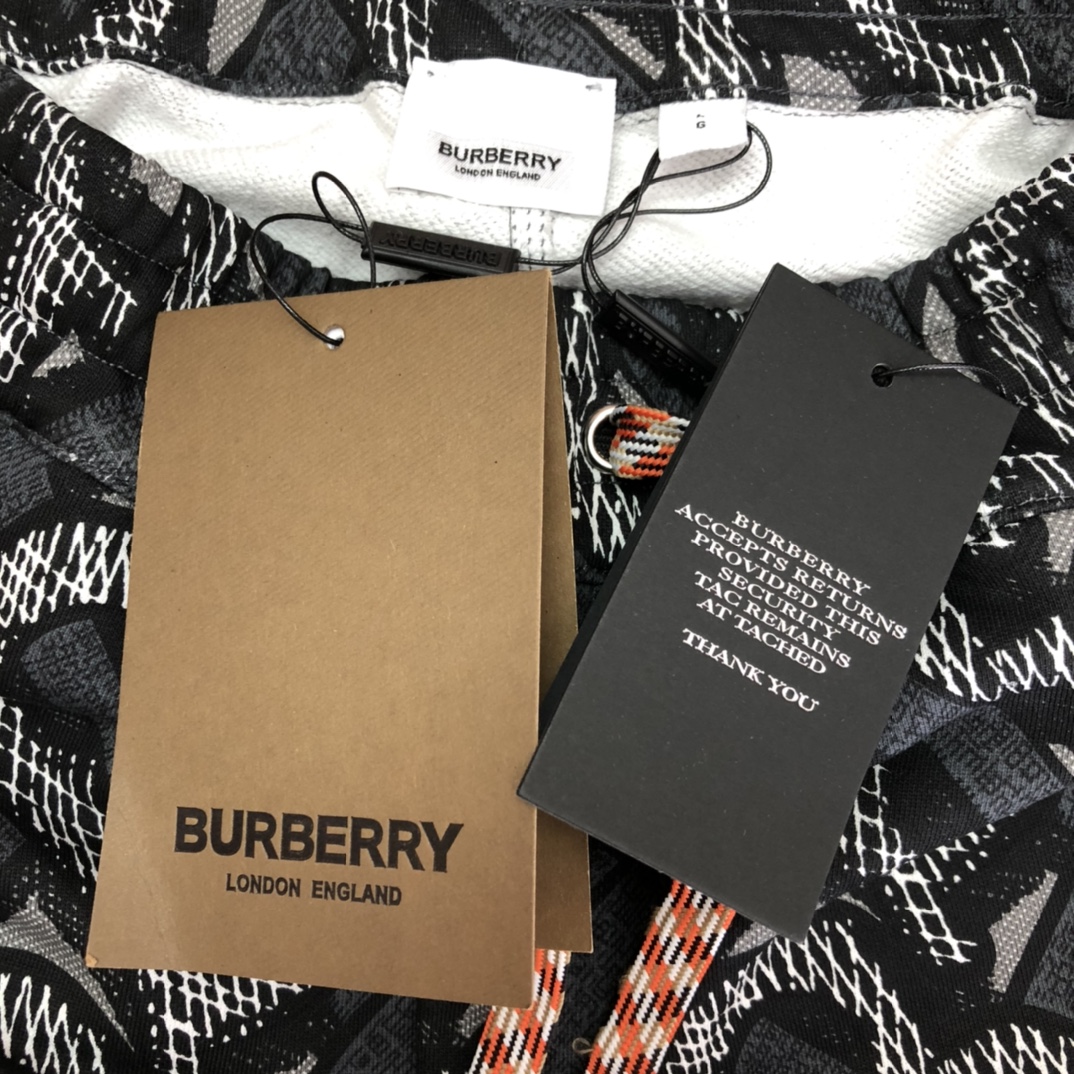 Burberry Shorts Check Drawcord Swim