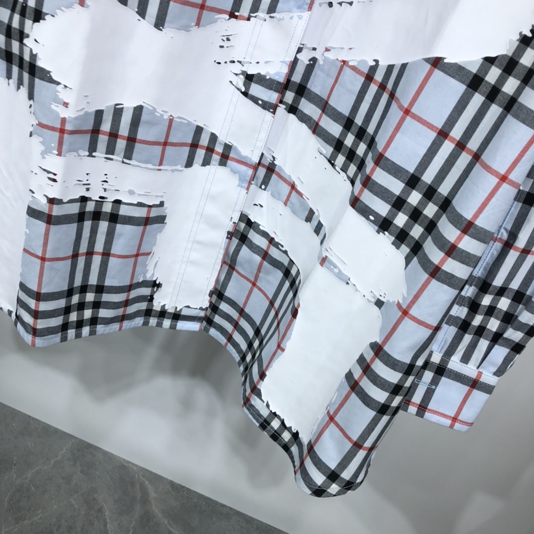 Burberry Shirt Small Scale Check Stretch Cotton