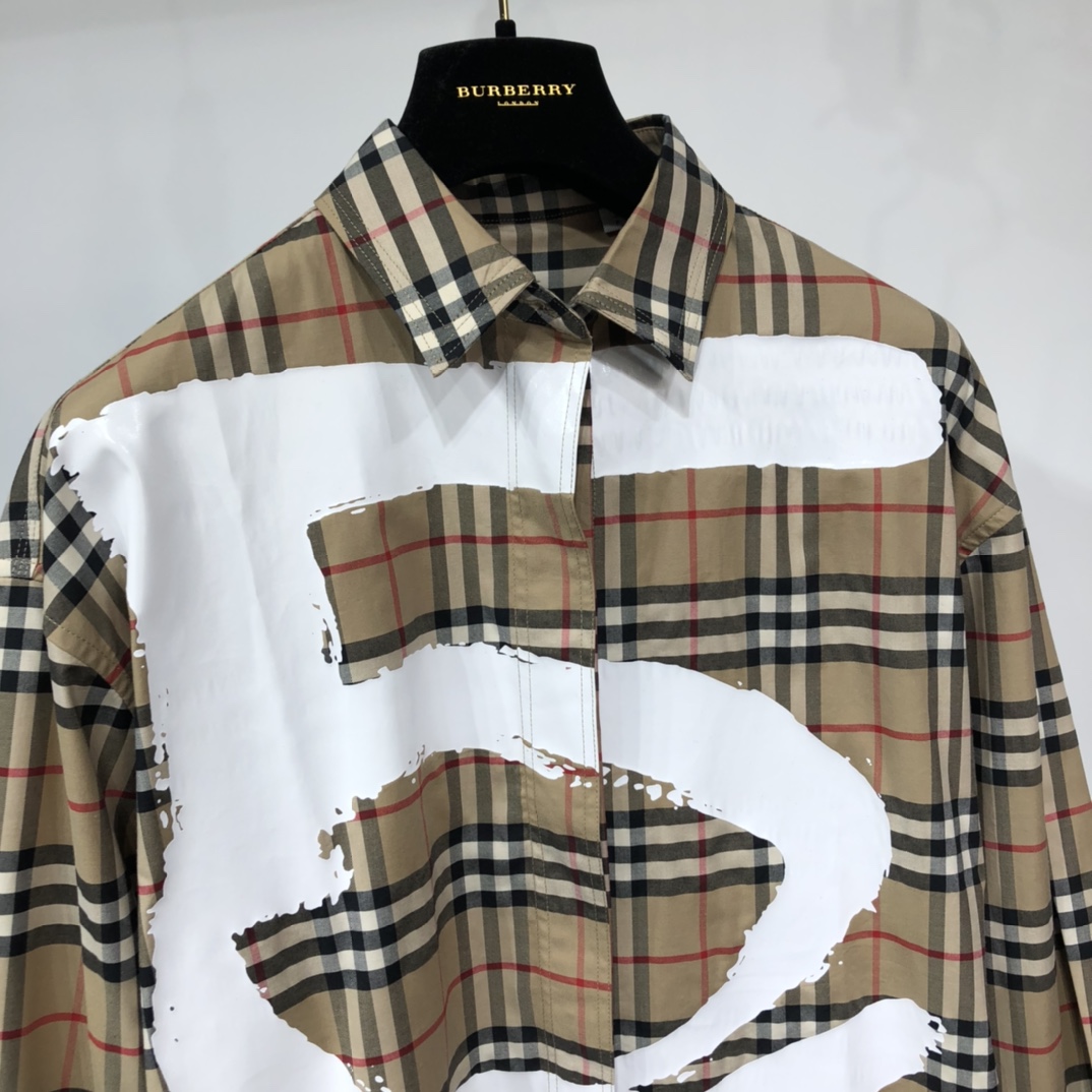 Burberry Shirt Small Scale Check Stretch Cotton