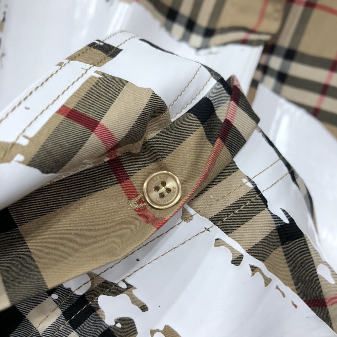 Burberry Shirt Small Scale Check Stretch Cotton