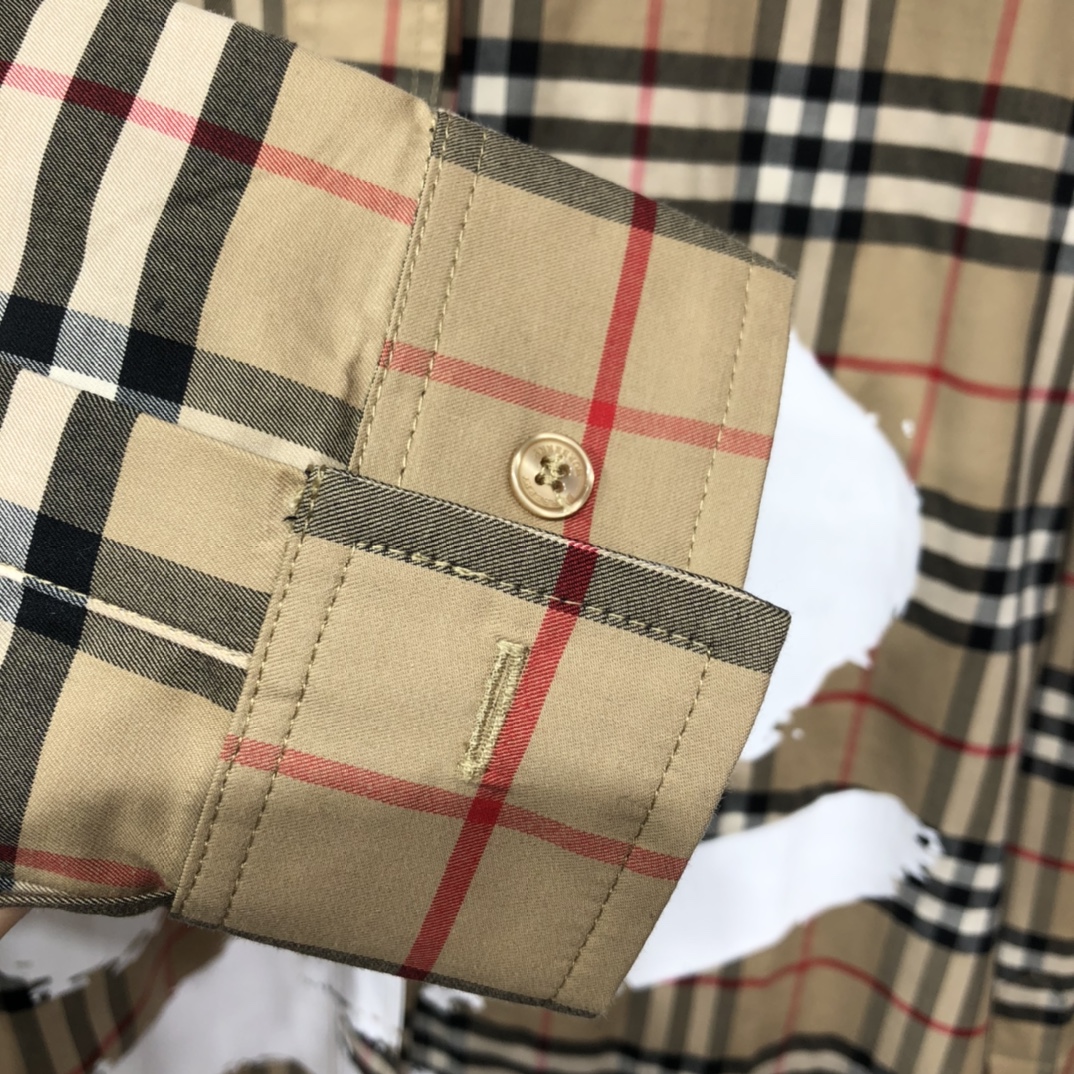 Burberry Shirt Small Scale Check Stretch Cotton