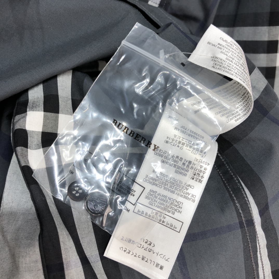 Burberry Shirt Short-sleeve Poplin in Gray