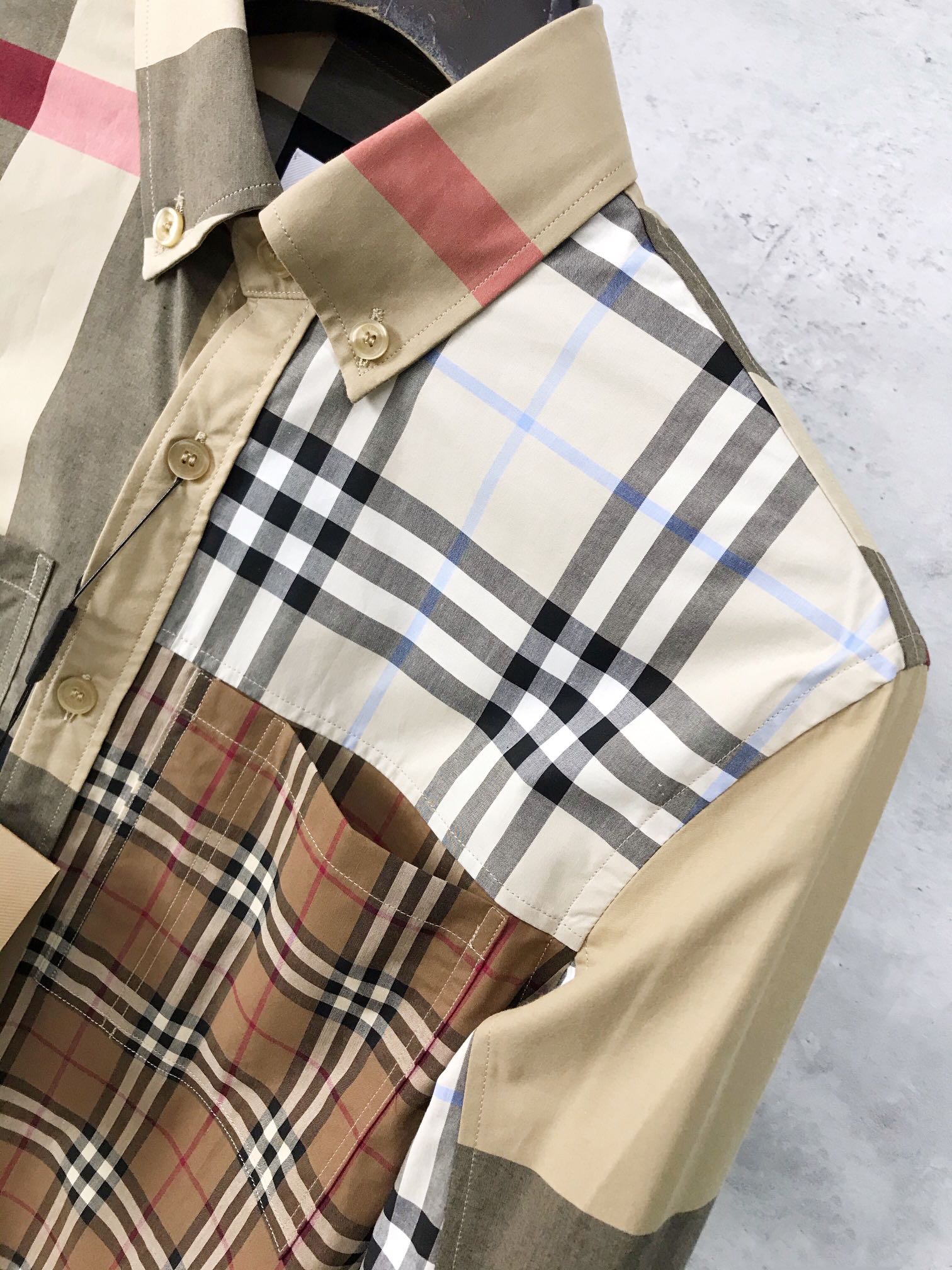 Burberry Shirt Short-sleeve Poplin in Brown