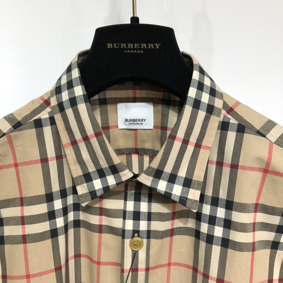 Burberry Shirt Short-sleeve Monogram Motif Stretch