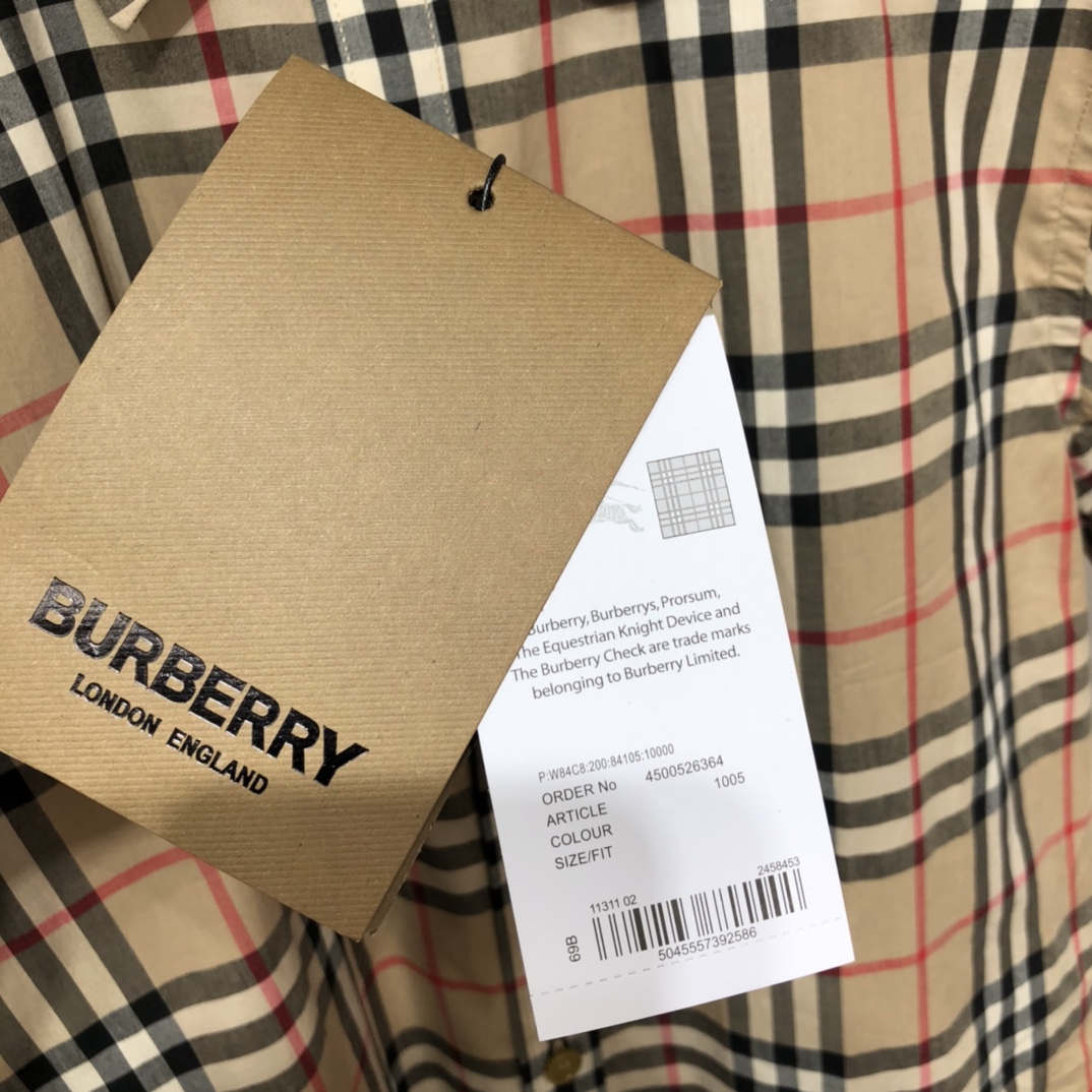 Burberry Shirt Short-sleeve Monogram Motif Stretch