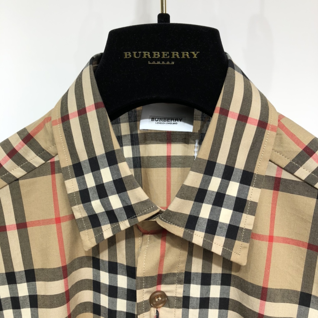 Burberry Shirt Short-sleeve Monogram Motif Stretch