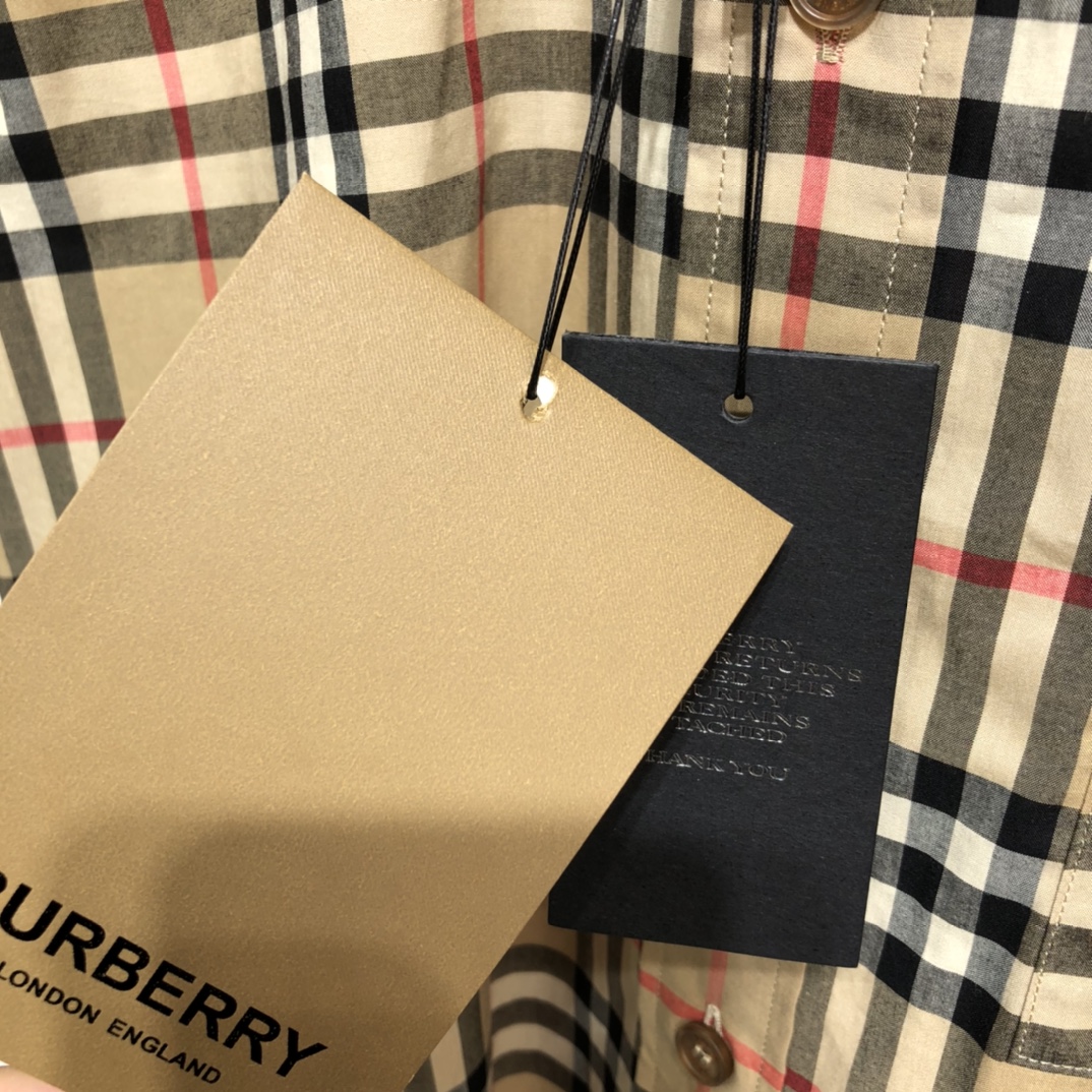 Burberry Shirt Short-sleeve Monogram Motif Stretch