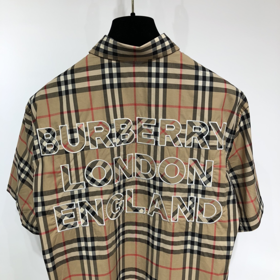 Burberry Shirt Short-sleeve Monogram Motif Stretch