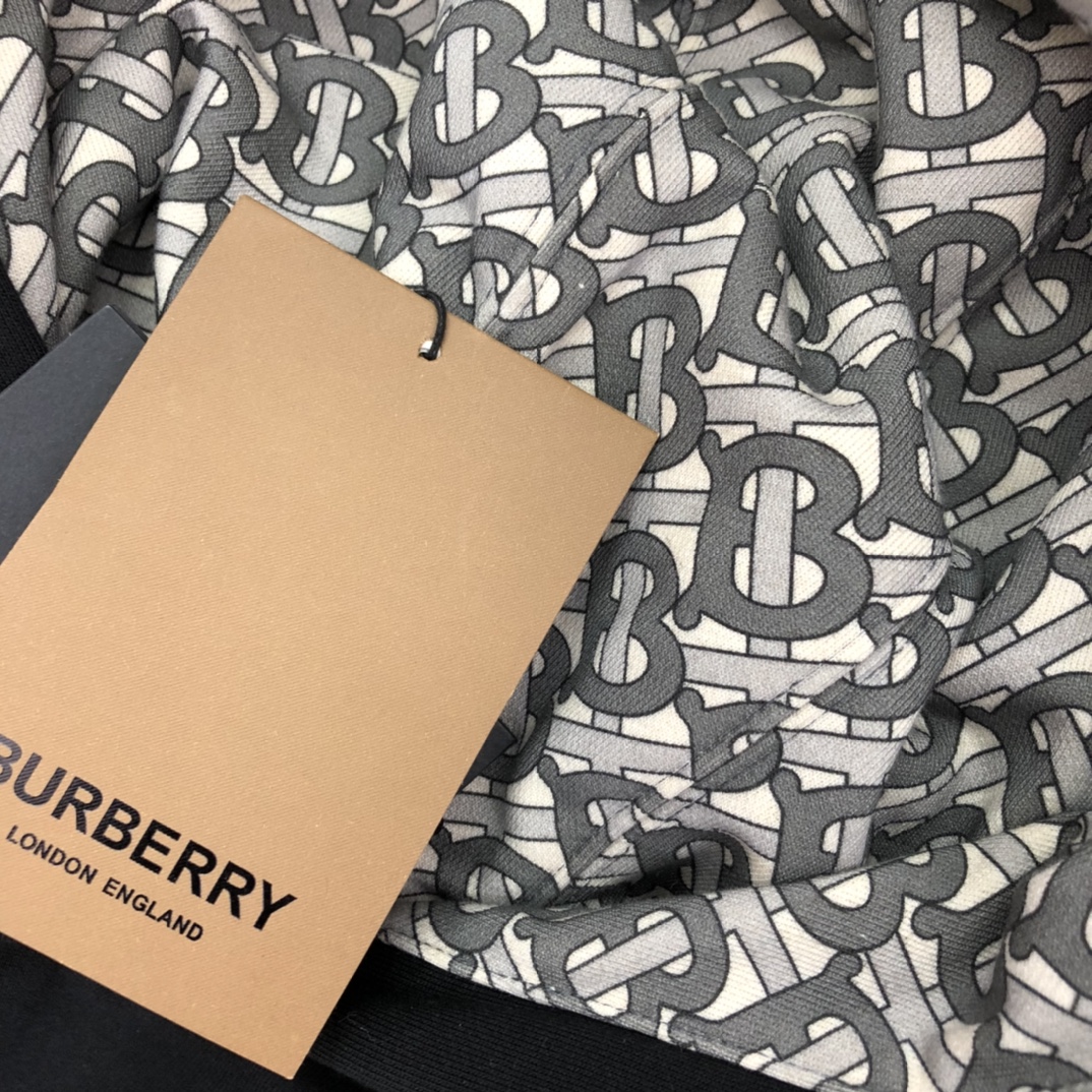Burberry Hoodie Monogram Print-lined Cotton