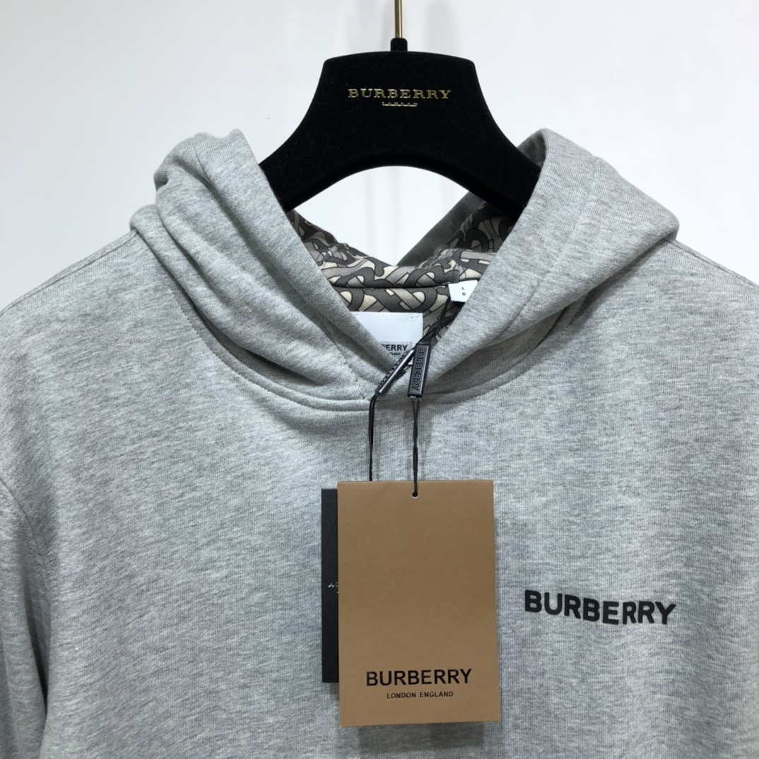 Burberry Hoodie Monogram Print-lined Cotton