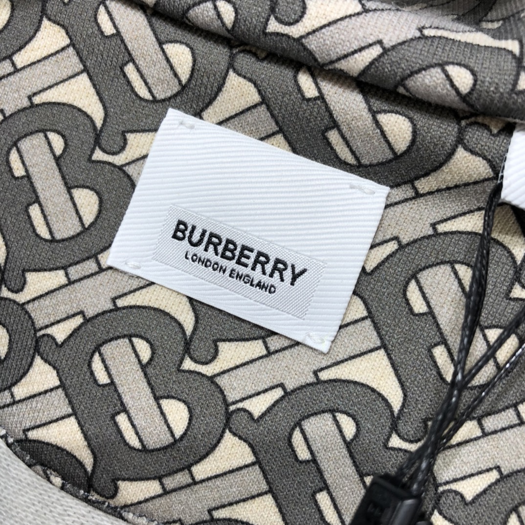 Burberry Hoodie Monogram Print-lined Cotton