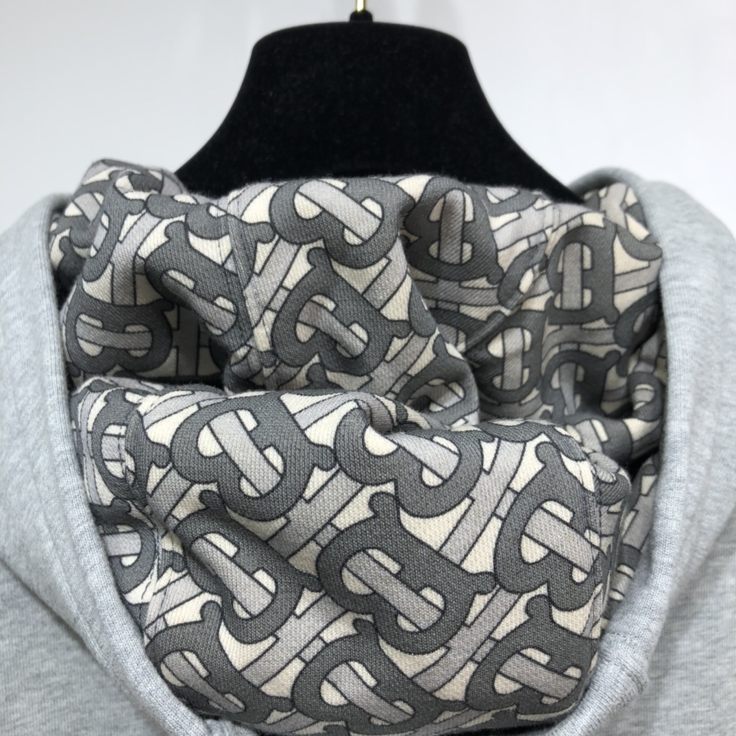 Burberry Hoodie Monogram Print-lined Cotton