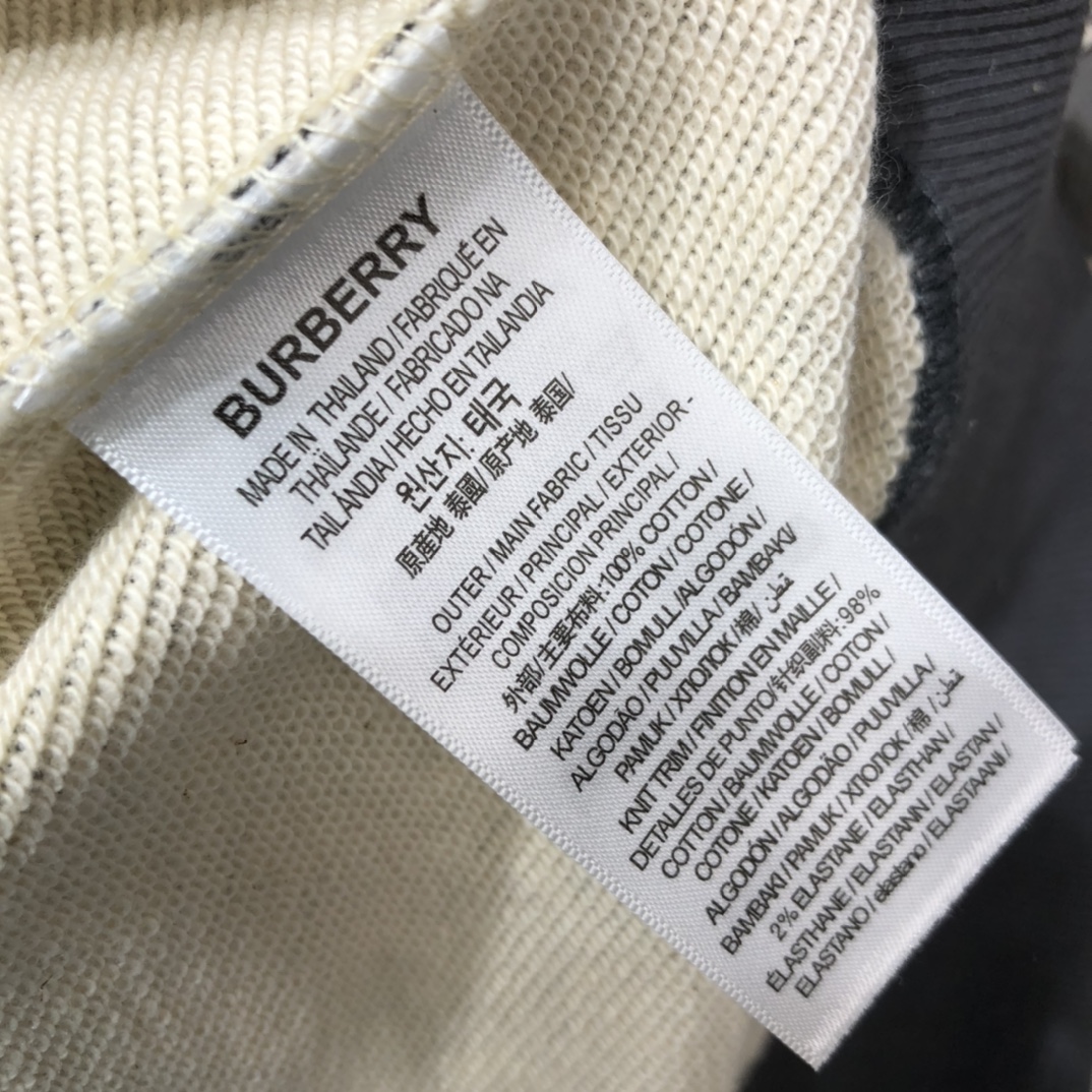 Burberry Hoodie Monogram Print Cotton in Black