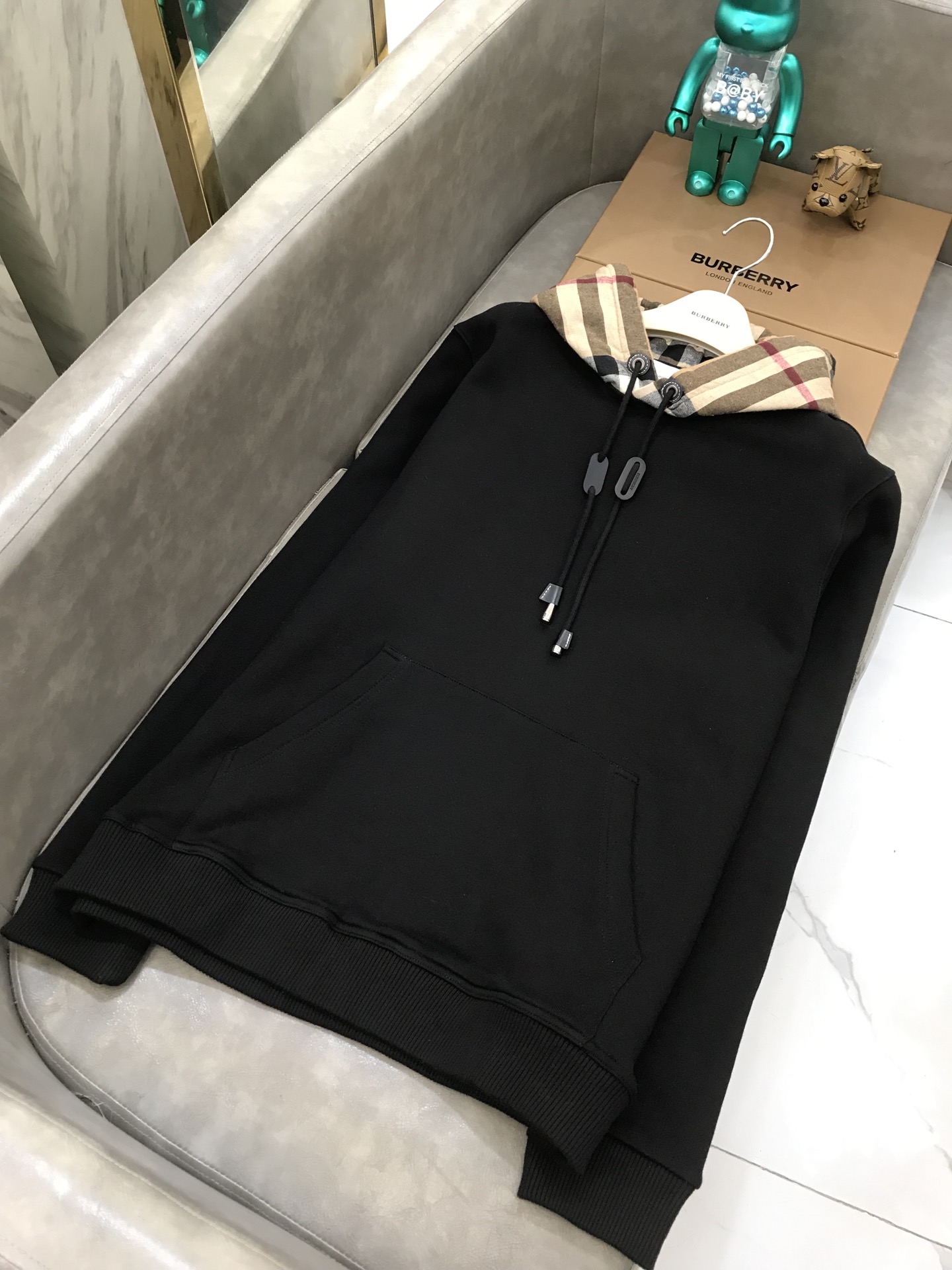 Burberry Hoodie Monogram Motif Cashmere Blend