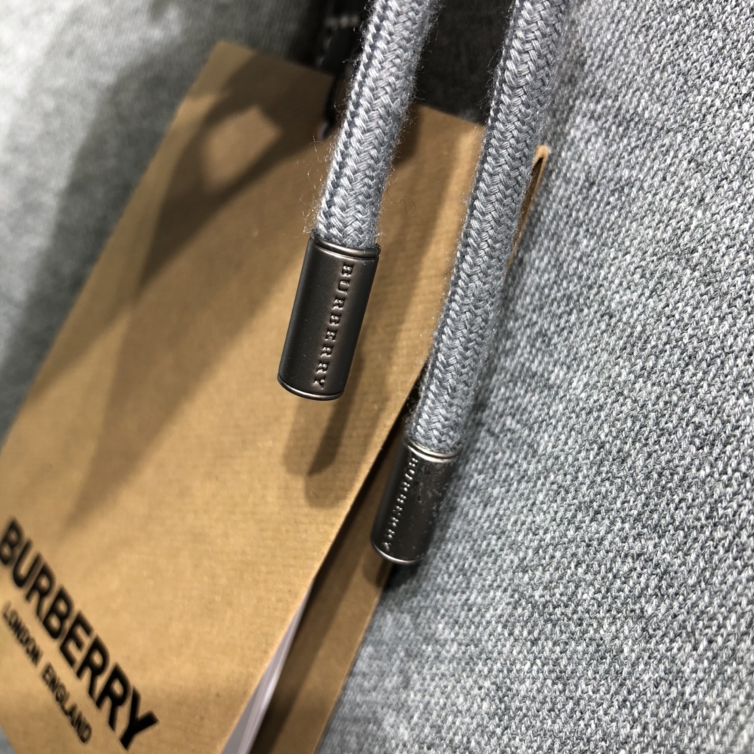 Burberry Hoodie Check Hood Cotton Blend