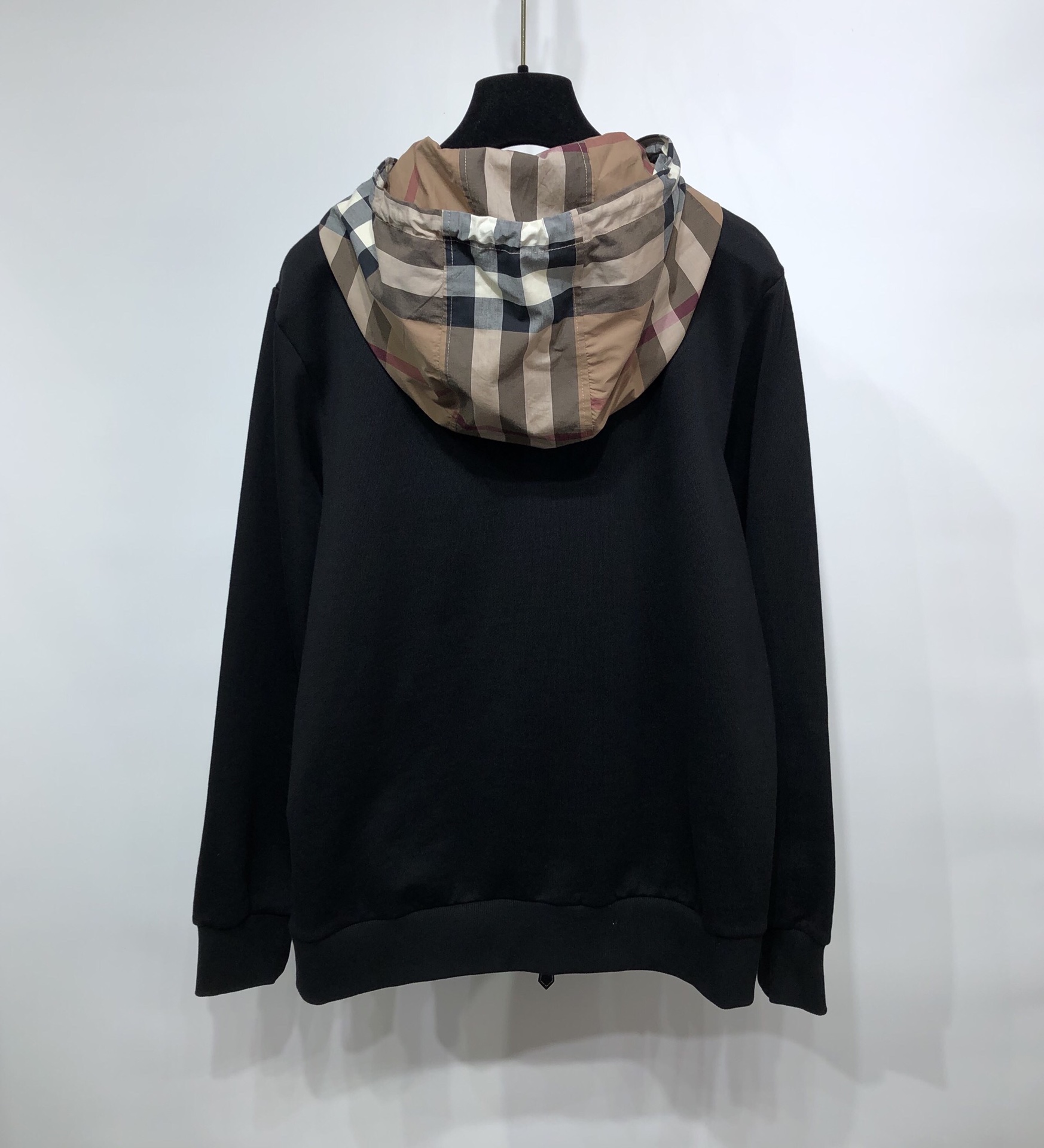 Burberry Hoodie Check Hood Cotton Blend