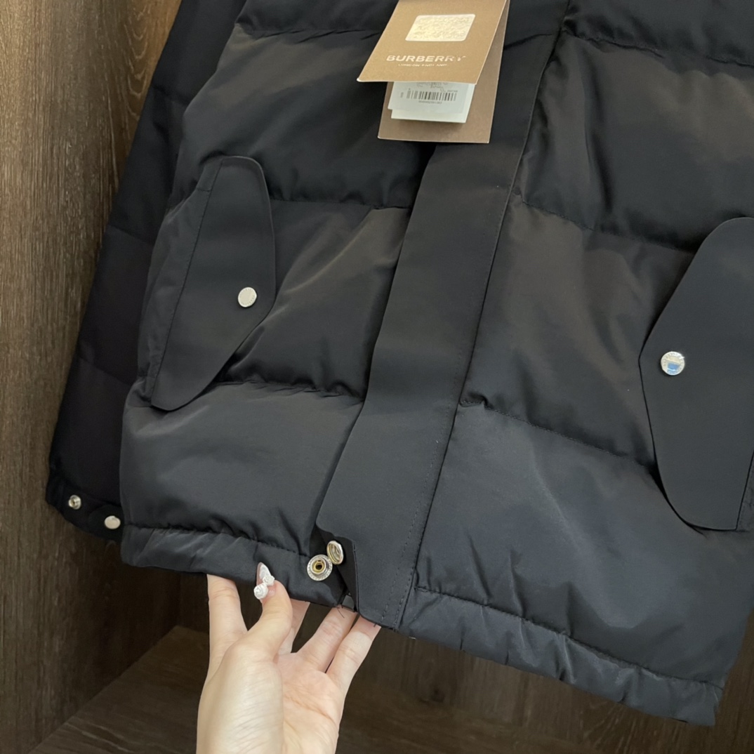 Burberry Down Jacket in Black and Khaki