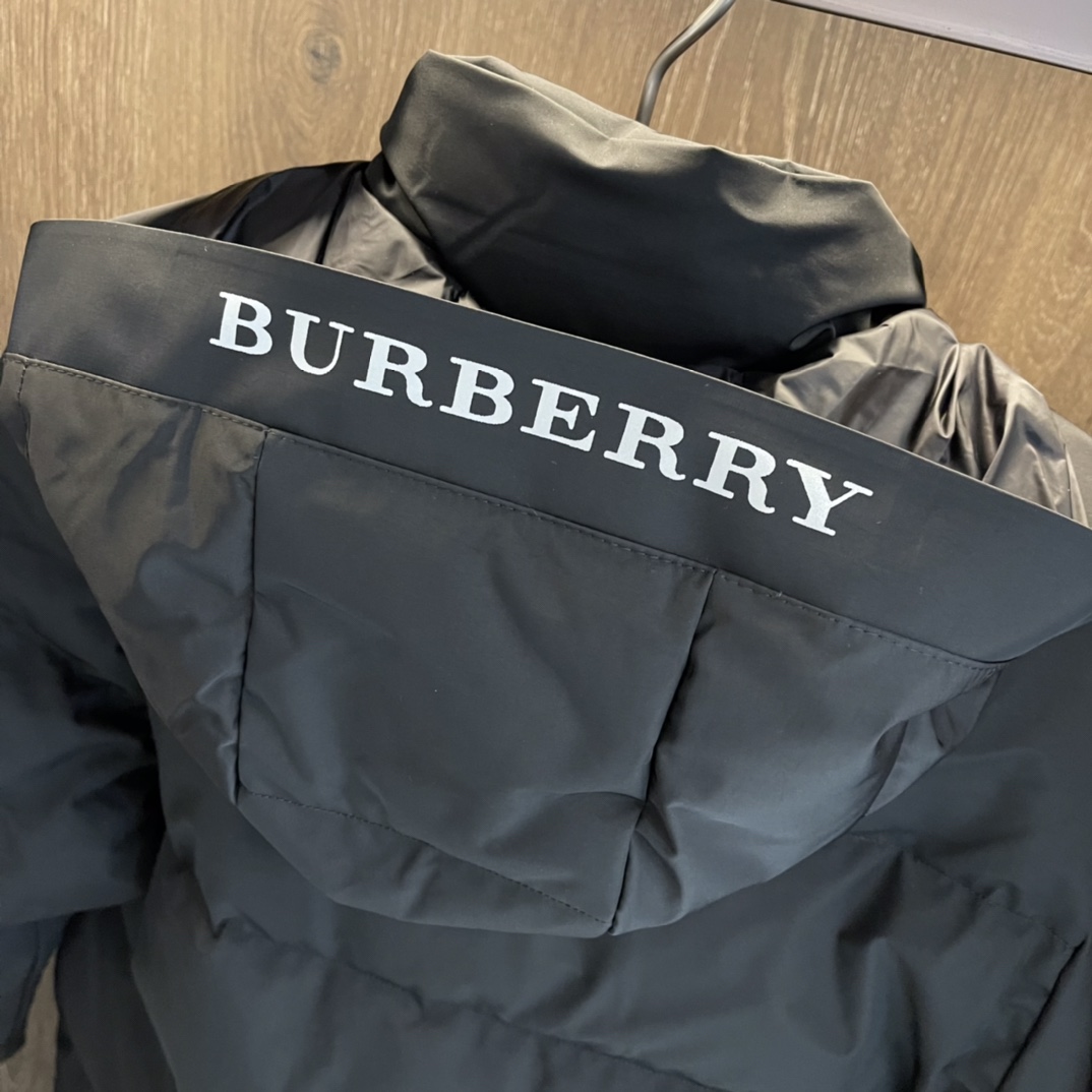 Burberry Down Jacket in Black and Khaki