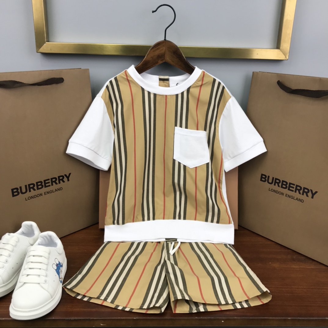 Burberry 2022 New T-shirt and Shorts Set