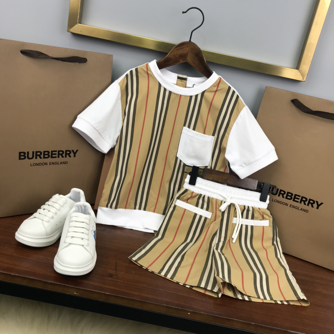 Burberry 2022 New T-shirt and Shorts Set