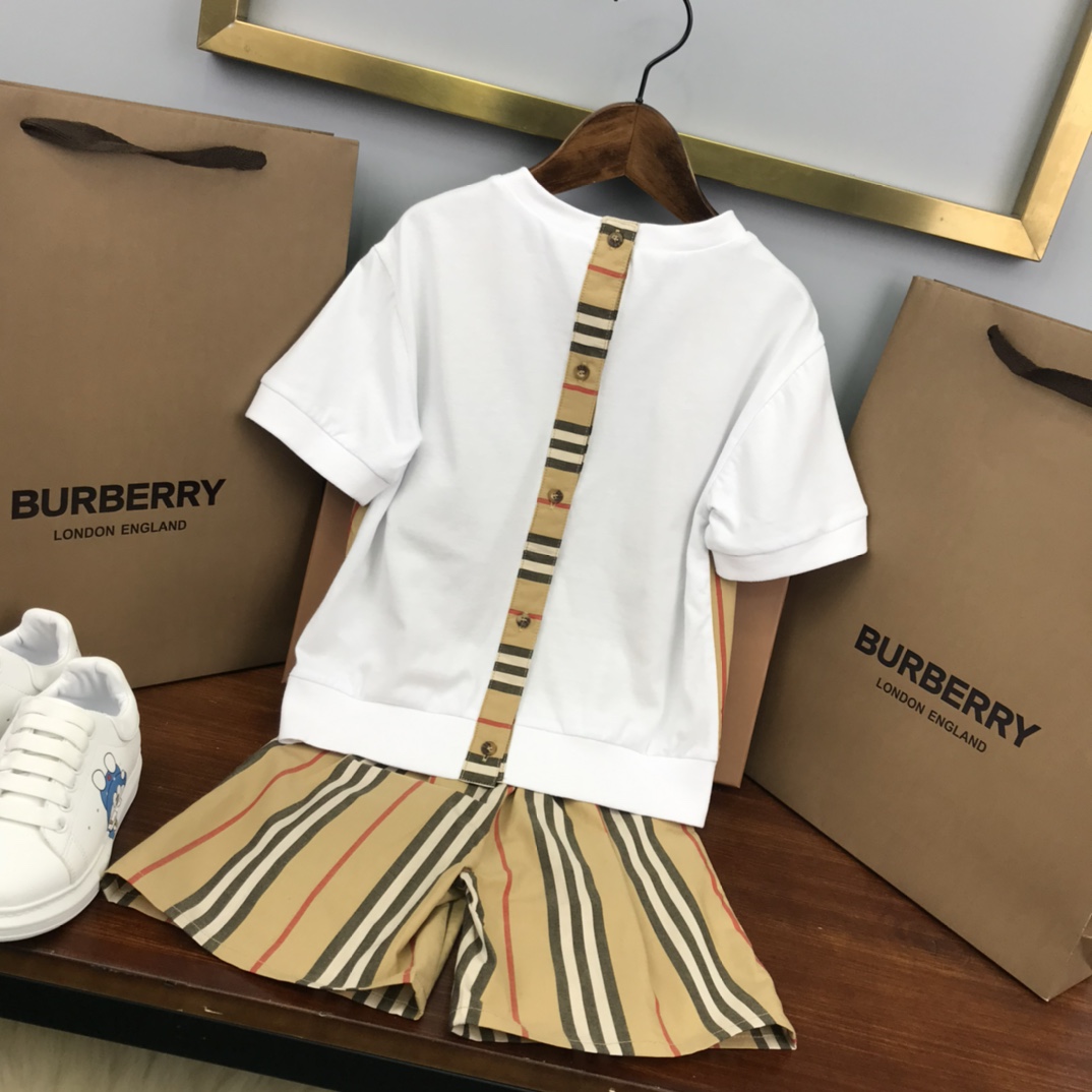 Burberry 2022 New T-shirt and Shorts Set