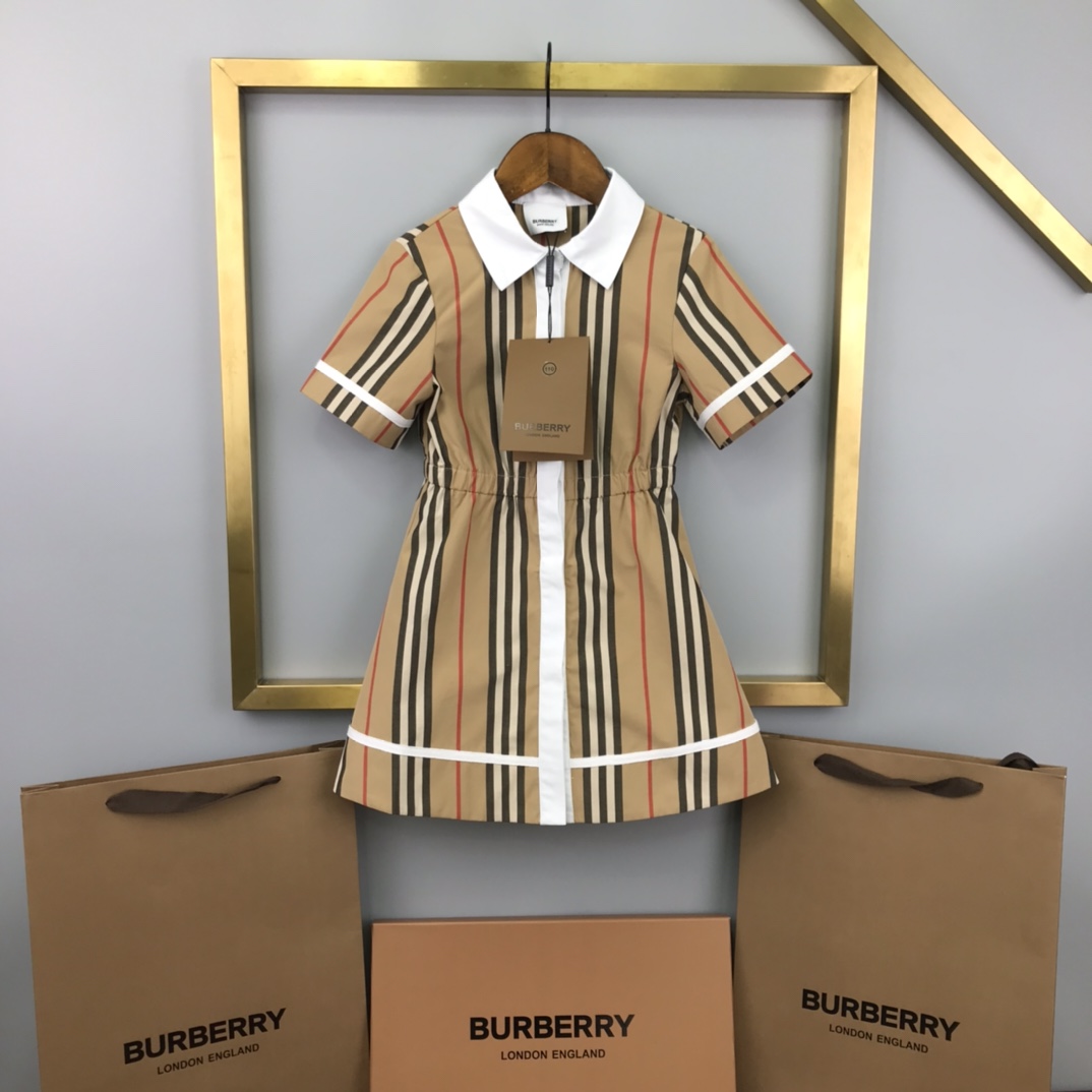 Burberry 2022 New Girl Stripe Dress