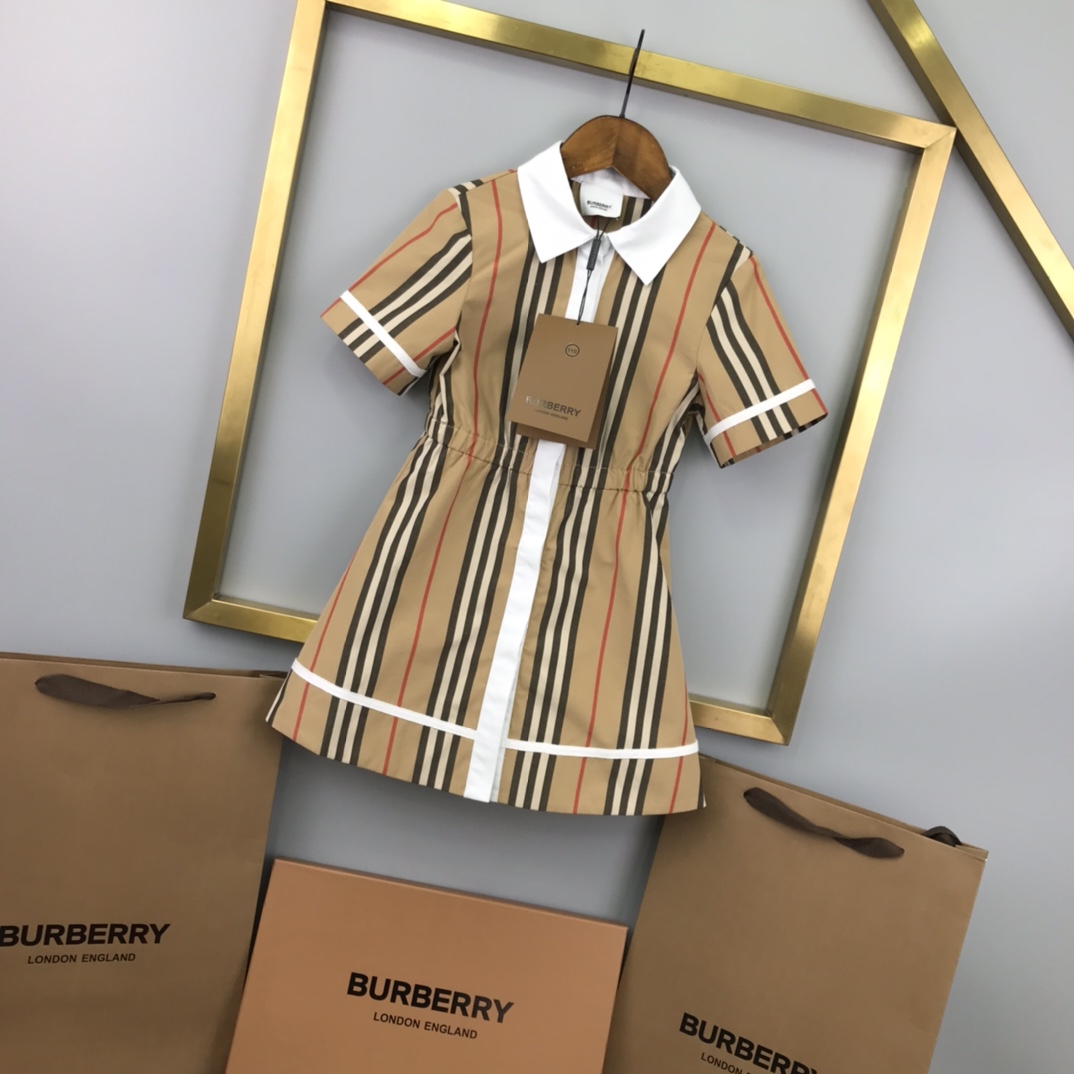 Burberry 2022 New Girl Stripe Dress