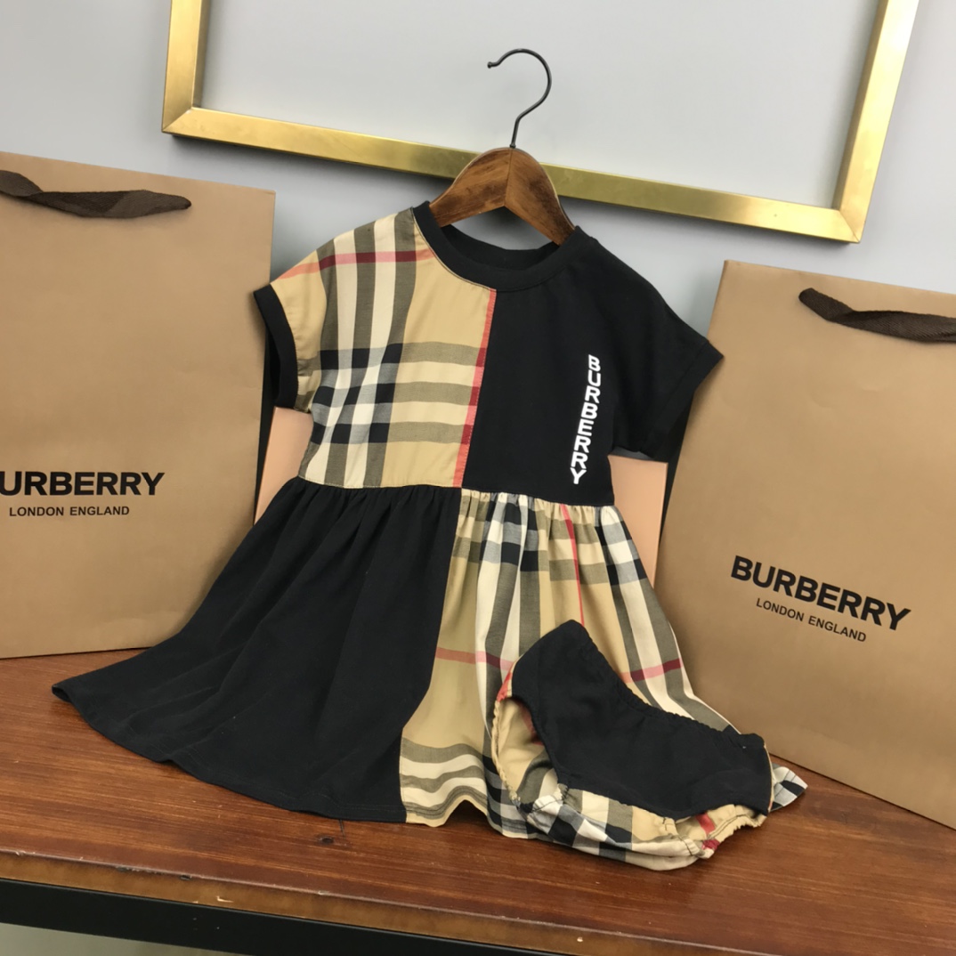 Burberry 2022 New Girl Grid Dress