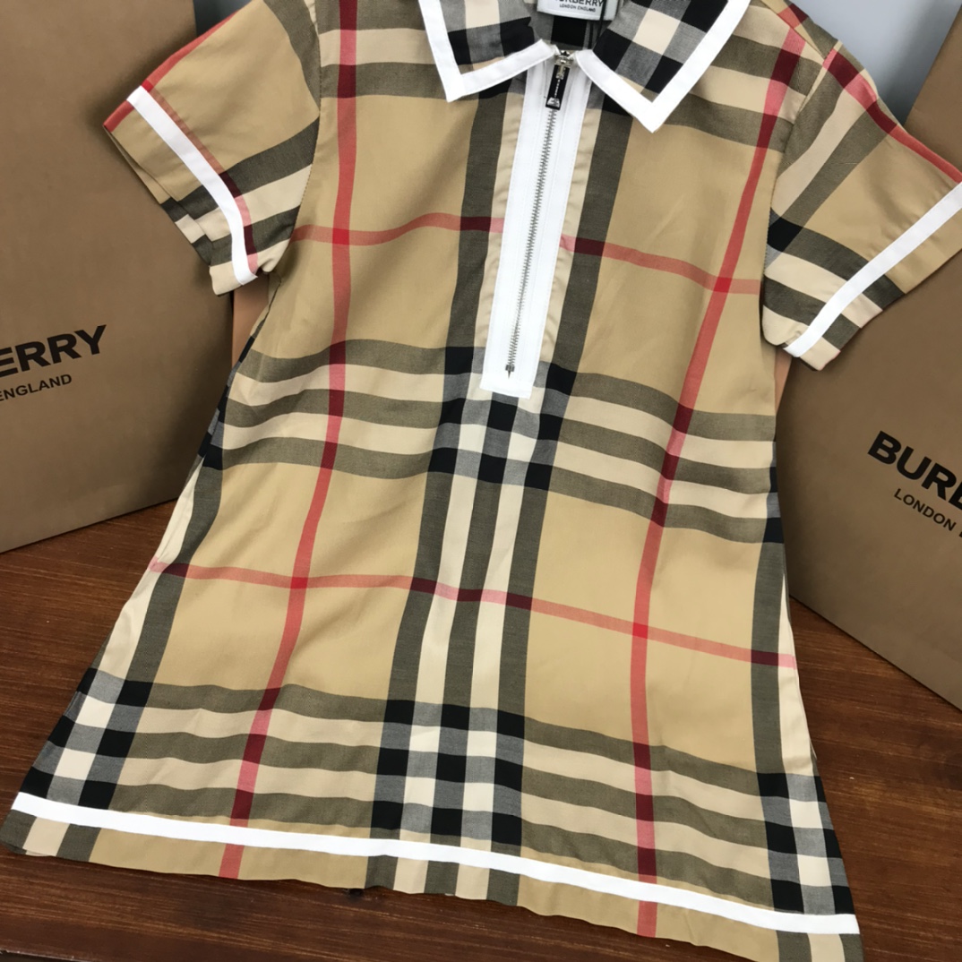 Burberry 2022 New Girl Grid Dress